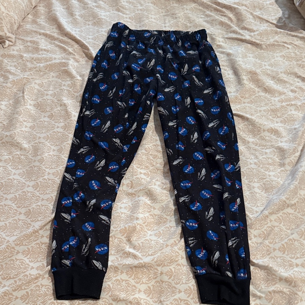 Black Space-Themed Pajama Pants
